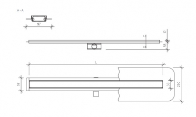 WIPER PREMIUM SLIM 110 cm odwodnienie liniowe łazienkowe