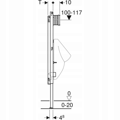 Geberit DUOFIX BASIC stelaż do pisuaru H-130 cm 111.665.00.5