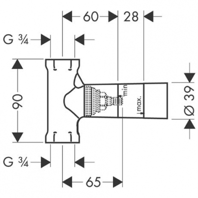 HANSGROHE Zawór odcinający DN20