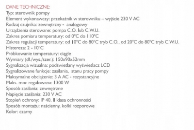 EUROSTER RED R11E sterownik pompy C.O wyświetlacz