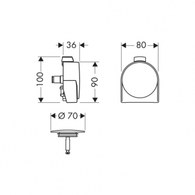 HANSGROHE Exafill S, element zewnętrzny CHROM