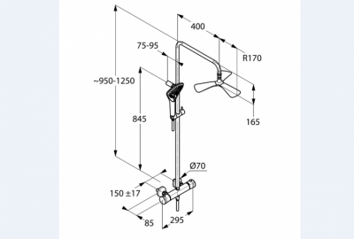 KLUDI FIZZ KLUDI DUAL SHOWER SYSTEM Z TERMOSTATEM