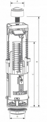 SIAMP zawór spustowy uniwersalny 3/6L BRIO 573 do spłuczki