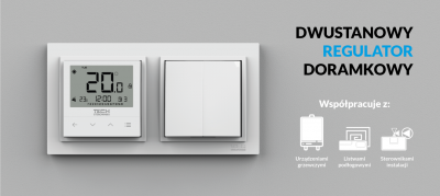 TECH F-4Z V1 przewodowy regulator pokojowy BIAŁY