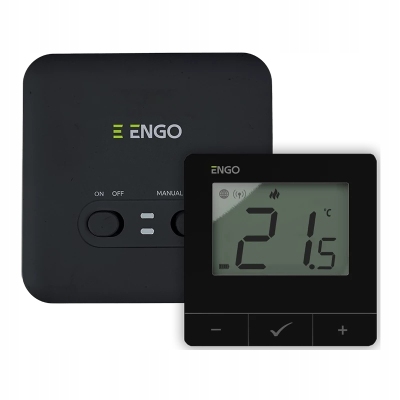 Engo E20i-B Internetowy bezprzewodowy regulator temperatury Wi-Fi , CZARNY