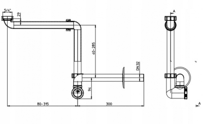 HL137/30 Syfon meblowy oszczędzający miejsce