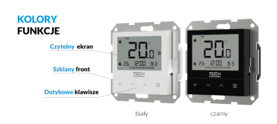 TECH F-4Z V1 przewodowy regulator pokojowy BIAŁY