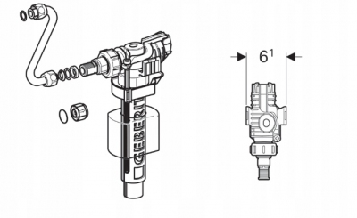 Geberit zawór pływakowy napełniający UNIFILL 3/8
