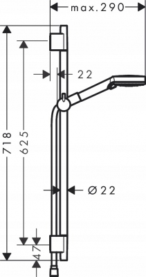 HANSGROHE Vernis Shape zestaw podtynkowy czarny