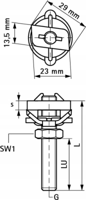 WALRAVEN RapidRail Śruba młotkowa M8 - 40 mm 6523804