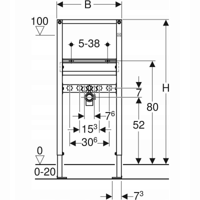 Geberit DUOFIX stelaż do umywalki H-112 cm 111.430.00.1