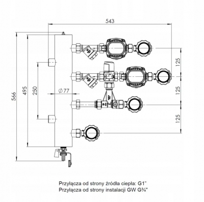 AFRISO Zestaw mieszający ze sprzęgłem hydraulicznym BPS 901 AP