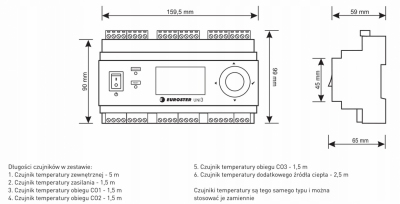 EUROSTER UNI3 sterownik do instalacji ,ogrzewania , obiegów grzewczych