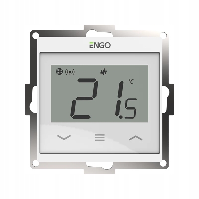 Engo E55-W Internetowy podtynkowy regulator temperatury do ramki , BIAŁY