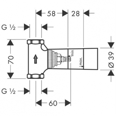 HANSGROHE Zawór odcinający DN15 wydajność 80l/min