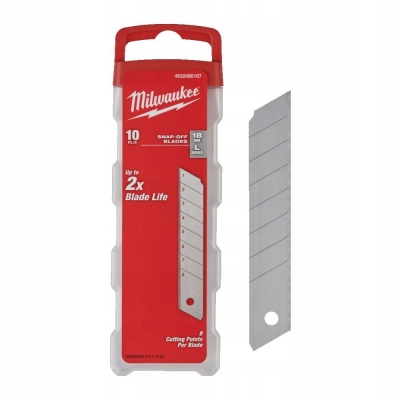 MILWAUKEE Wymienne ostrza łamane 18 mm 10 szt 4932480107