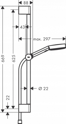 HANSGROHE Pulsify Select S Zestaw prysznicowy 105