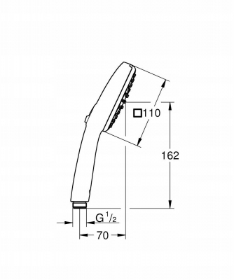 GROHE TEMPESTA CUBE 110 słuchawka prysznicowa rączka natrysku 2 strumienie