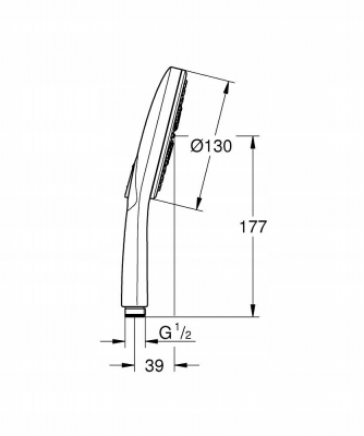 GROHE RAINSHOWER SMARTACTIVE 130 rączka natrysku