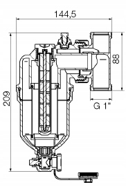 VALVEX Separator Magnetyczny zanieczyszczeń V-Pure 1 CAL / DN 25 / 6096980