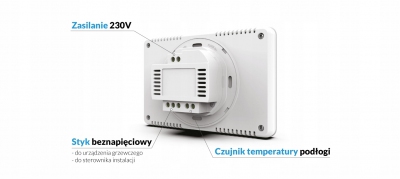 TECH ST-293z v3 230V przewodowy regulator pokojowy sterownik CZARNY