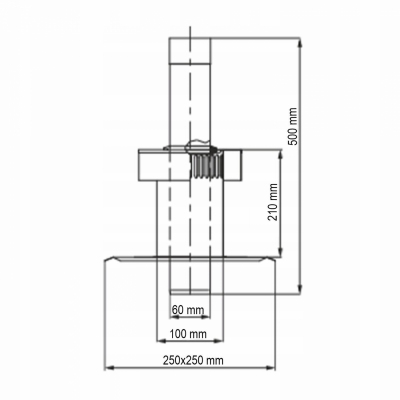 RED BAKS zakończenie kominowe pionowe z płytą dachową 60/100