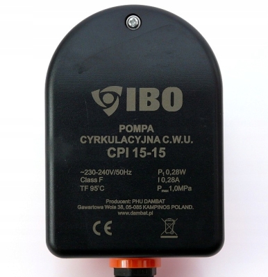 IBO Pompa do cyrkulacji wody użytkowej C.W.U. CPI 15-15