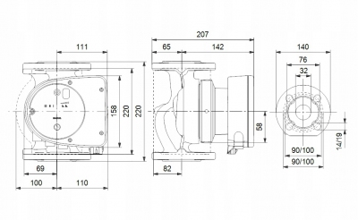 GRUNDFOS Pompa C.O. MAGNA1 32-40 F 99221263