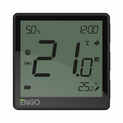 SALUS Engo EONE230B Regulator temperatury CZARNY