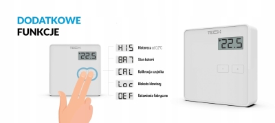 TECH ST-294 v2 Bezprzewodowy dobowy regulator pokojowy dwustanowy BIAŁY