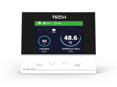 TECH ST-391 zPID sterownik kominka z płaszczem wodnym , przepustnica fi 100