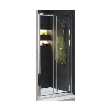KOŁO Drzwi rozsuwane GEO 6 100, szkło przeźroczyste, profile srebrne połysk