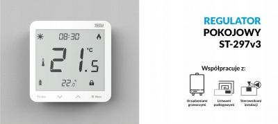 TECH ST-297 v3 przewodowy regulator pokojowy BIAŁY
