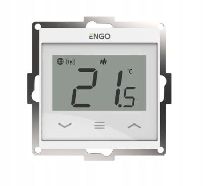 Engo E55-W Internetowy podtynkowy regulator temperatury do ramki , BIAŁY