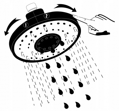 DEANTE CORIO Deszczownica z baterią prysznicową