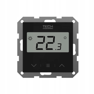 TECH F-8z bezprzewodowy systemowy doramkowy regulator pokojowy 230V CZARNY