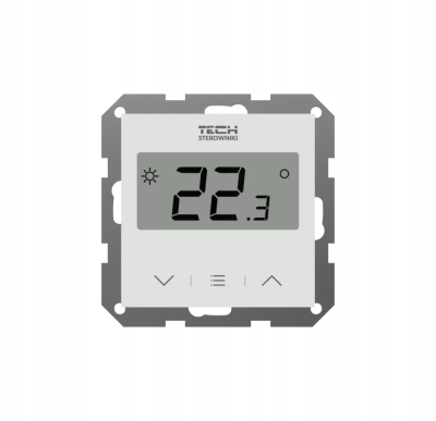 TECH F-8z bezprzewodowy systemowy doramkowy regulator pokojowy 230V BIAŁY