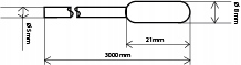 SALUS FS300 Czujnik temperatury podłogi 3mb