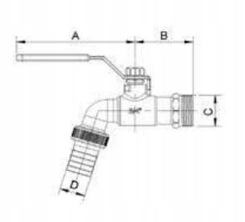ARCO SENA zawór kulowy wodny czerpalny 3/4 cala DN12 z dźwignią 155104