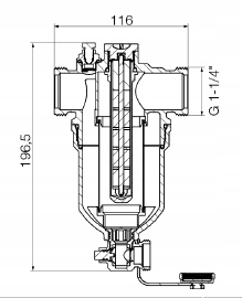 VALVEX Magnetyczny Separator Zanieczyszczeń H-Pure DN 32 / 5/4 / 6096990