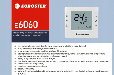EUROSTER E6060 Przewodowy regulator temperatury