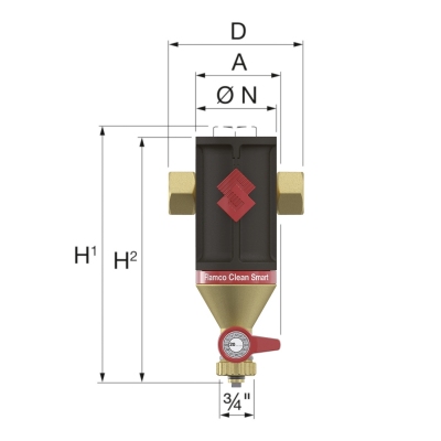 FLAMCO Separator zanieczyszczeń Clean Smart 1''