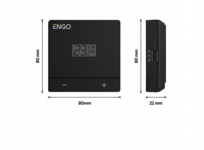 SALUS Engo EASY230B Regulator temperatury CZARNY