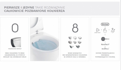KOŁO NOVA PRO RIMFREE miska wisząca + deska wolnoopadająca