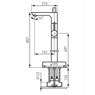 FERRO Bateria wannowa wolnostojąca Fiesta BFI11F