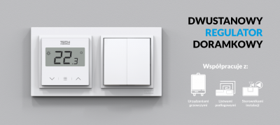TECH F-2Z V1 przewodowy regulator pokojowy BIAŁY