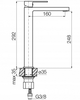 VALVEX ARS CHROM Bateria umywalkowa wysoka 2420360