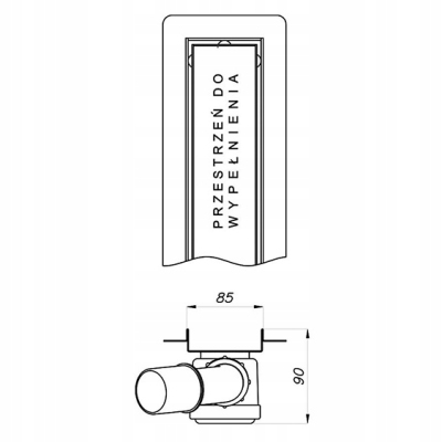 BLUE WIPER odwodnienie liniowe BLANK 800 mm do wklejenia płytki B053302008
