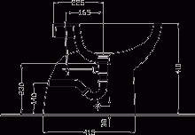 Koło Bidet stojący STYLE z otworem