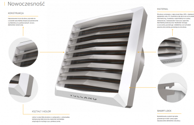 VOLCANO EUROHEAT VR1 nagrzewnica wodna 5-30 KW z konsolą nowy model z silnikiem EC
